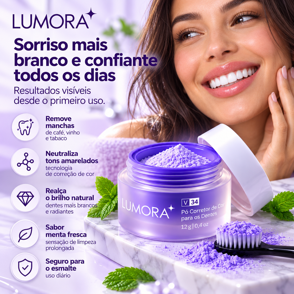 Lumora Pó Dental Matizador — Kit 2 potes, imagem 6 de 7