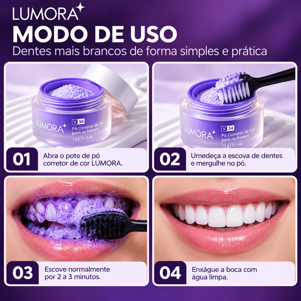 Lumora Pó Dental Matizador — Kit 3 potes, imagem 5 de 8