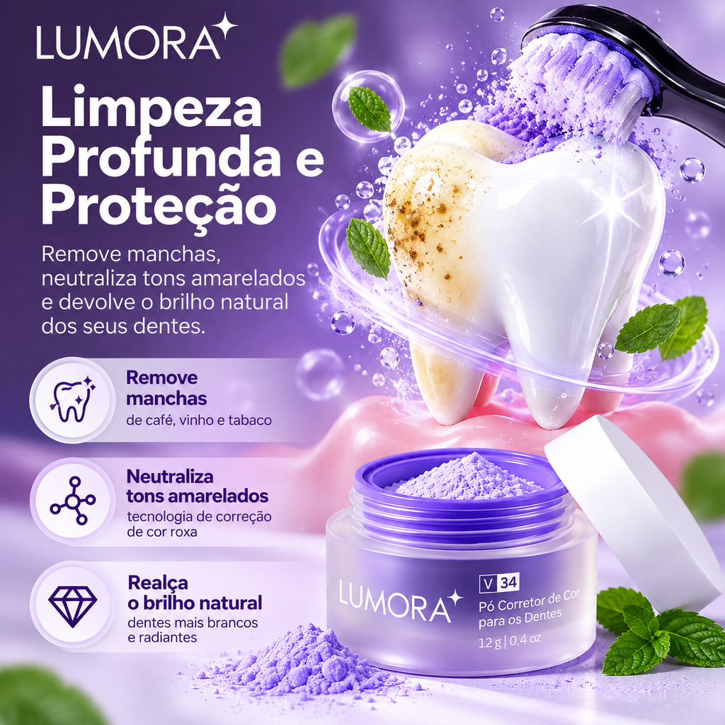 Lumora Pó Dental Matizador — Kit 3 potes, imagem 6 de 8